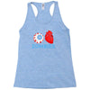 i heart zombies scary eye bloody heart halloween Racerback Tank