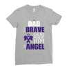 my dad was so brave god made him an angel Ladies Fitted T-Shirt