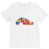 racing rainbow V-Neck Tee
