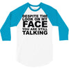 rude slogan 3/4 Sleeve Shirt