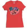 retro for life! Ladies Fitted T-Shirt