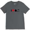 i love house music t shirt edm club wear rave electro party progressiv V-Neck Tee