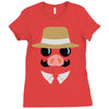 minimal porco Ladies Fitted T-Shirt