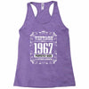 vintage made in 1967 perfectly aged a living legend Racerback Tank