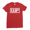 1 up funny video game Ladies Fitted T-Shirt