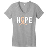 Hope Uterine Cancer Awareness Women's V-Neck T-Shirt