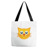 cat yellow Tote Bags