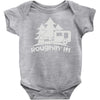roughin' it roughing trailer camping camp Baby Onesie