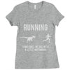 running, we all need a little motivation Ladies Fitted T-Shirt