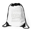 legends are born in august Drawstring Bags