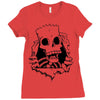 bart skull Ladies Fitted T-Shirt