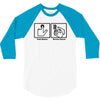 push button receive bacon t shirt funny awesome nerdy geeky humor tee 3/4 Sleeve Shirt