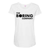 the boring company black logo Maternity Scoop Neck T-shirt