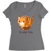 if it fits i sits Women's Triblend Scoop T-shirt