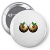 christmas pudding boobs funny Pin-back button