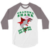 Grandma Shark -Shark Do Do Do 3/4 Sleeve Shirt