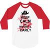 keep calm and where's carl tshirt the walking zombie tee apocalypes fu 3/4 Sleeve Shirt
