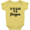 tis the season to be preggers baseball Baby Onesie