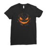 pumpkin face Ladies Fitted T-Shirt