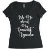 Women, love, Rights, Feminism, Feminist, Female, Funny, Woman, Girl Po Women's Triblend Scoop T-shirt