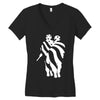 american flag soldier Women's V-Neck T-Shirt