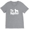 the dogfather labradoodle white V-Neck Tee
