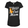 world's best cat mom Maternity Scoop Neck T-shirt