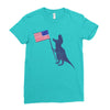 Patriotic T-Rex Ladies Fitted T-Shirt