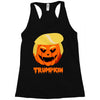 trumpkin funny donald trump pumpkin Racerback Tank
