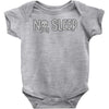 no sleep white Baby Onesie