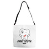 First Tooth Date Adjustable Strap Totes