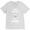 i asked god for a super hero he sent me my father V-Neck Tee