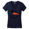 snowman face Women's V-Neck T-Shirt