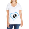 Baby Boy with Heart Any Name Customized Ladies Curvy T-Shirt
