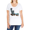 the planet of the kong Ladies Curvy T-Shirt