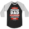 proud dad son 3/4 Sleeve Shirt