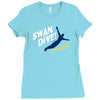 swan dive Ladies Fitted T-Shirt