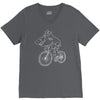 shark riding bicycle bike funny V-Neck Tee
