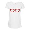 kacamata red Maternity Scoop Neck T-shirt
