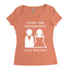 under new management   just married Women's Triblend Scoop T-shirt