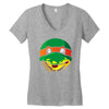 pizza turtle Women's V-Neck T-Shirt