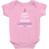 Keep Calm And Wear Lavender (For General Cancer Awareness) Baby Onesie
