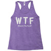 wtf where's the food Racerback Tank
