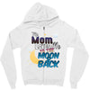 mom moon&amp;back Zipper Hoodie