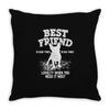 Best Friend Pug Throw Pillow