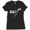 born to dart pfeil arrow bullseye triple double 180 club profi Ladies Fitted T-Shirt