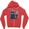 defacing the phonebox hoody Zipper Hoodie