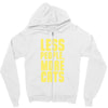 less people, more cats Zipper Hoodie