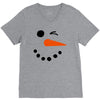 snowman face V-Neck Tee
