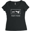 fast food funny Women's Triblend Scoop T-shirt